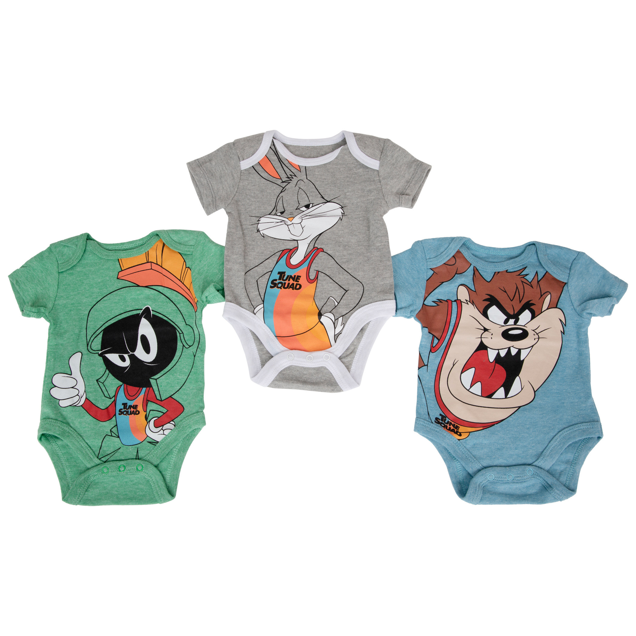 Looney Tunes Space Jam Tune Squad 3-Pack Infant Bodysuit Set